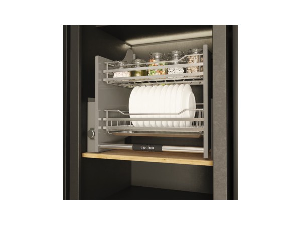 Tay nâng tủ treo tường Hafele Giá đỡ đĩa kéo xuống Lento CLEARANCE 600mm 504.76.214