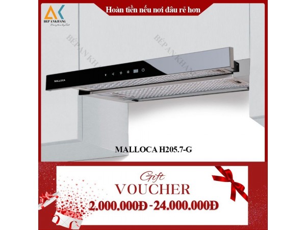 Máy Hút Mùi Âm Tủ Malloca H205-7WG -  Made in Trung Quốc