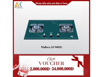 Bếp Gas Âm 2 Vùng Nấu Malloca AS 9402G 