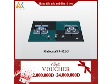 Bếp Gas Âm 2 Vùng Nấu Malloca AS 9402BG