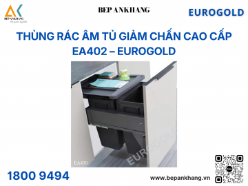 Thùng rác âm tủ giảm chấn cao cấp EA402 – Eurogold - 400mm