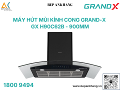 Hút mùi áp tường kính cong Grand X GX H90C62B - Made in Malaysia