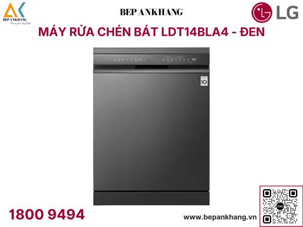 Máy rửa chén bát 14 bộ LG Quadwash TrueSteam™ màu đen LDT14BLA4 - Made in Korea