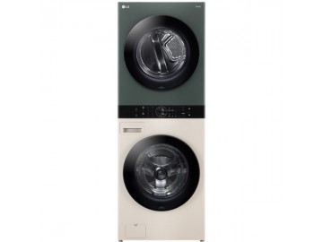 Tháp giặt sấy LG WashTower™ Giặt 25kg/Sấy 17kg xanh/be - WT2517NHEG