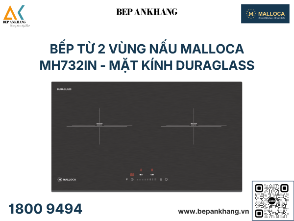 Bếp từ 2 vùng nấu Malloca MH-732 IN - Top Bán Chạy Nhất Năm 2024
