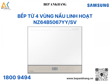 Bếp từ 4 vùng nấu nấu NZ64B5067YY/SV - Linh Hoạt Dual Flex Zone 7400W Trắng / Nâu Beige     