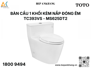 Bàn cầu 1 khối kèm nắp đóng êm TC393VS MS625DT2