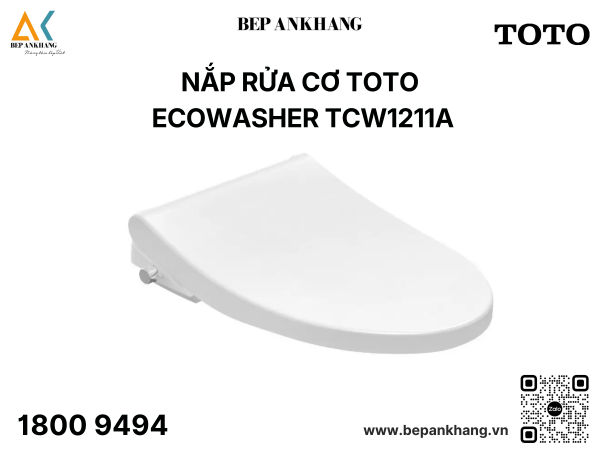 Bàn cầu 1 khối kèm nắp rửa cơ ECOWASHER TCW1211A MS625DE4