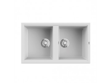 Chậu rửa bát đá Phoenix 860 White Silver